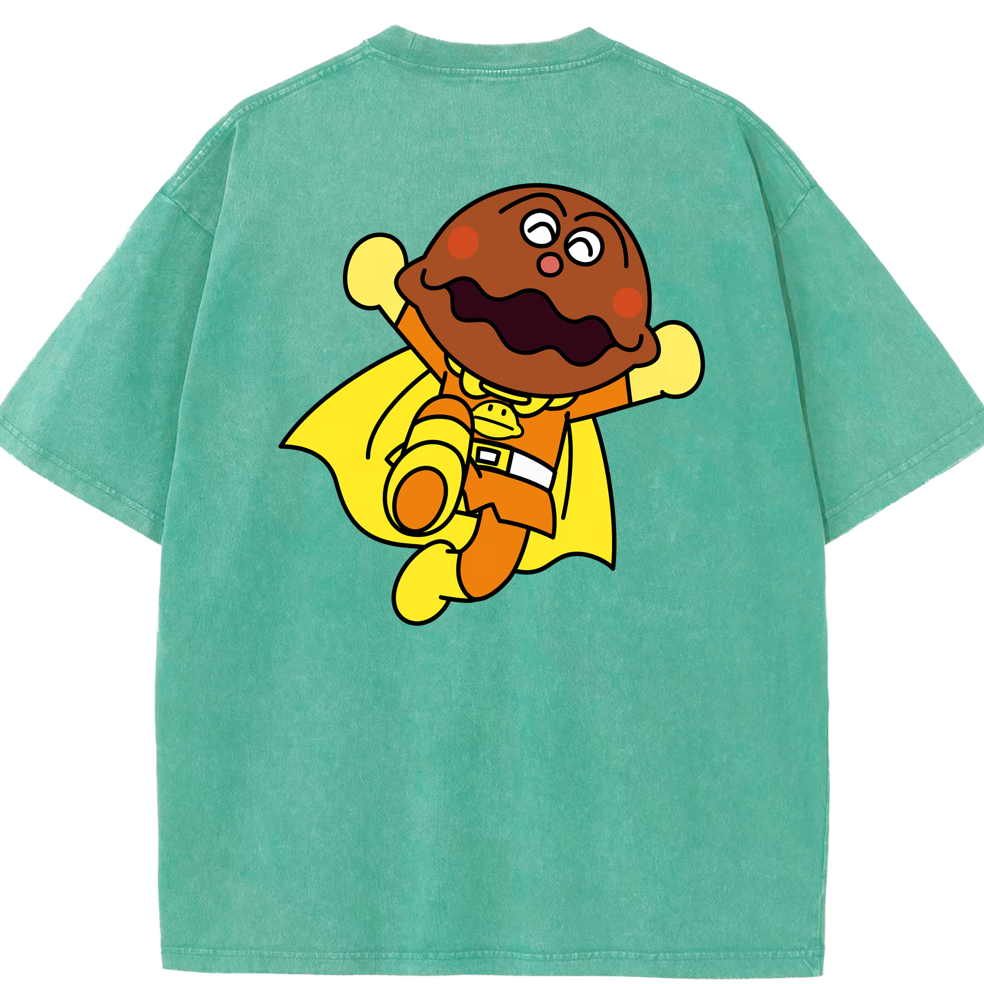 （画像用） アンパンマン Anpanman 綿100% ヴィンテージ風 半袖Tシャツ（背面プリント）